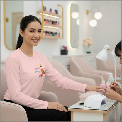 高端长袖 T 恤 —— 趣味泰国仕女印花款 | FunWearCode