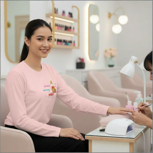 高端长袖 T 恤 —— 趣味泰国仕女印花款 | FunWearCode