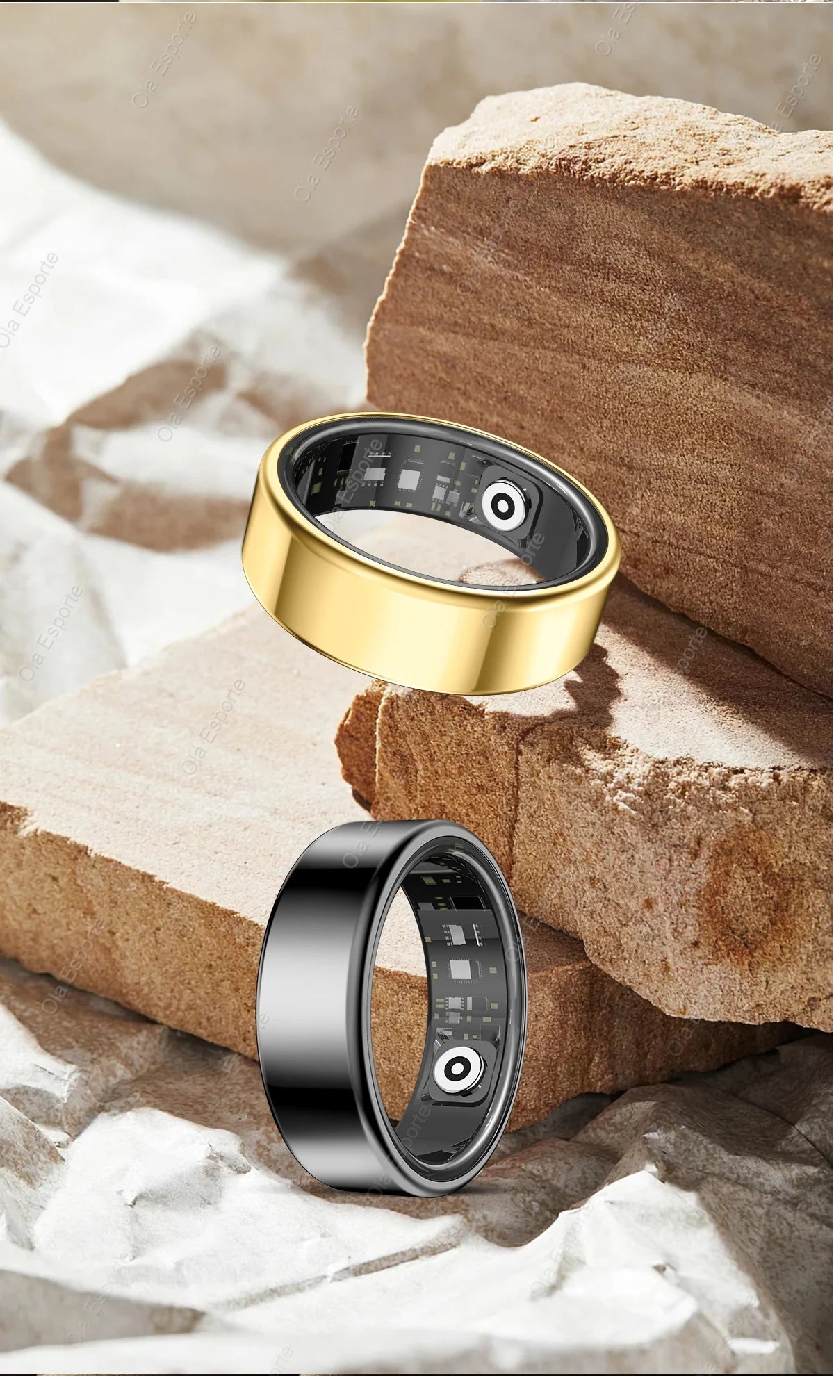 Unisex Waterproof Smart Ring - Monitoring Guard for Heart Rate Blood Pressure Sleep & Activity Tracking | FunWearCode's Selection
