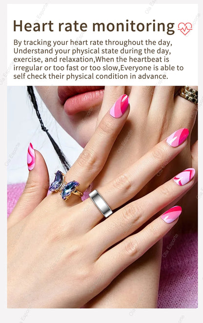 Unisex Waterproof Smart Ring - Monitoring Guard for Heart Rate Blood Pressure Sleep & Activity Tracking | FunWearCode's Selection