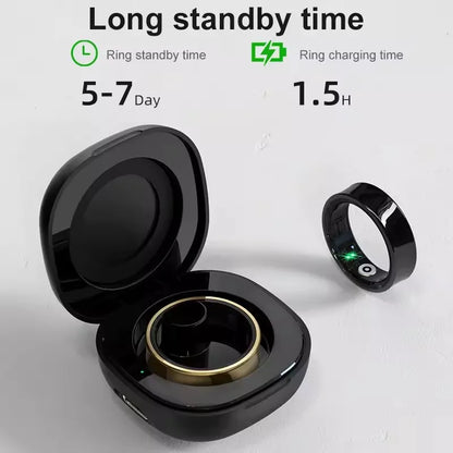 Unisex Waterproof Smart Ring - Monitoring Guard for Heart Rate Blood Pressure Sleep & Activity Tracking | FunWearCode's Selection