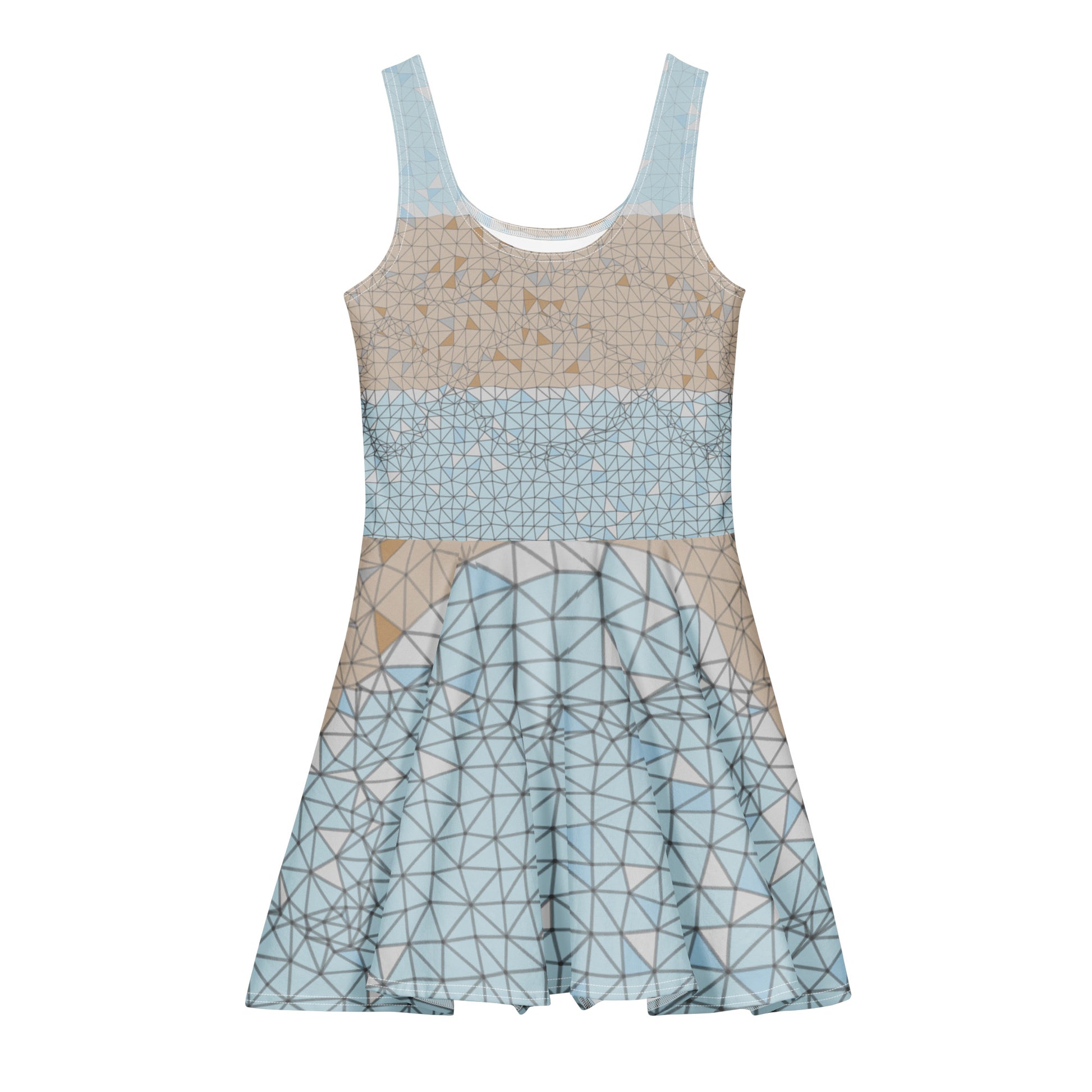 cotton skater dress Geometric Cotton Skater Dress – Lake Superior Print