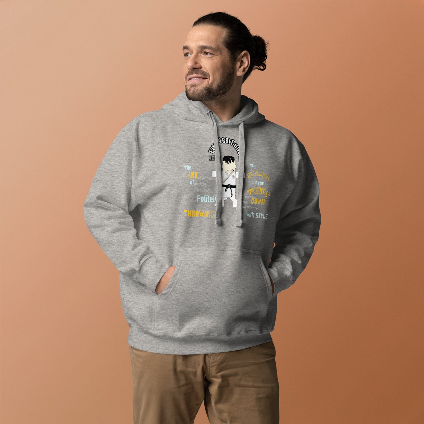 柔道卡通印花连帽衫 —— 趣味武道风 | FunWearCode