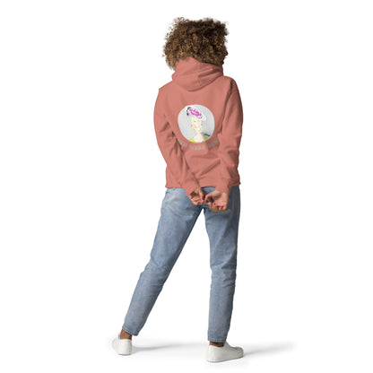 Trendy Vintage English Lady Hoodie – Stylish Retro Streetwear | FunWearCode