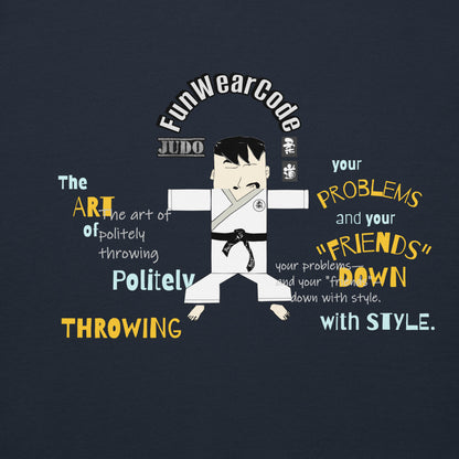 柔道卡通印花连帽衫 —— 趣味武道风 | FunWearCode