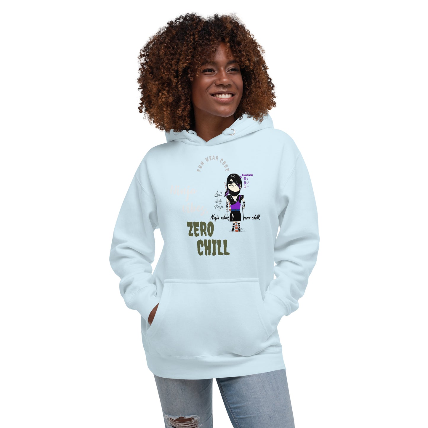 Soft & Warm Pullover Hoodie – Lady Ninja Graphic Design for Women | FunWearCode