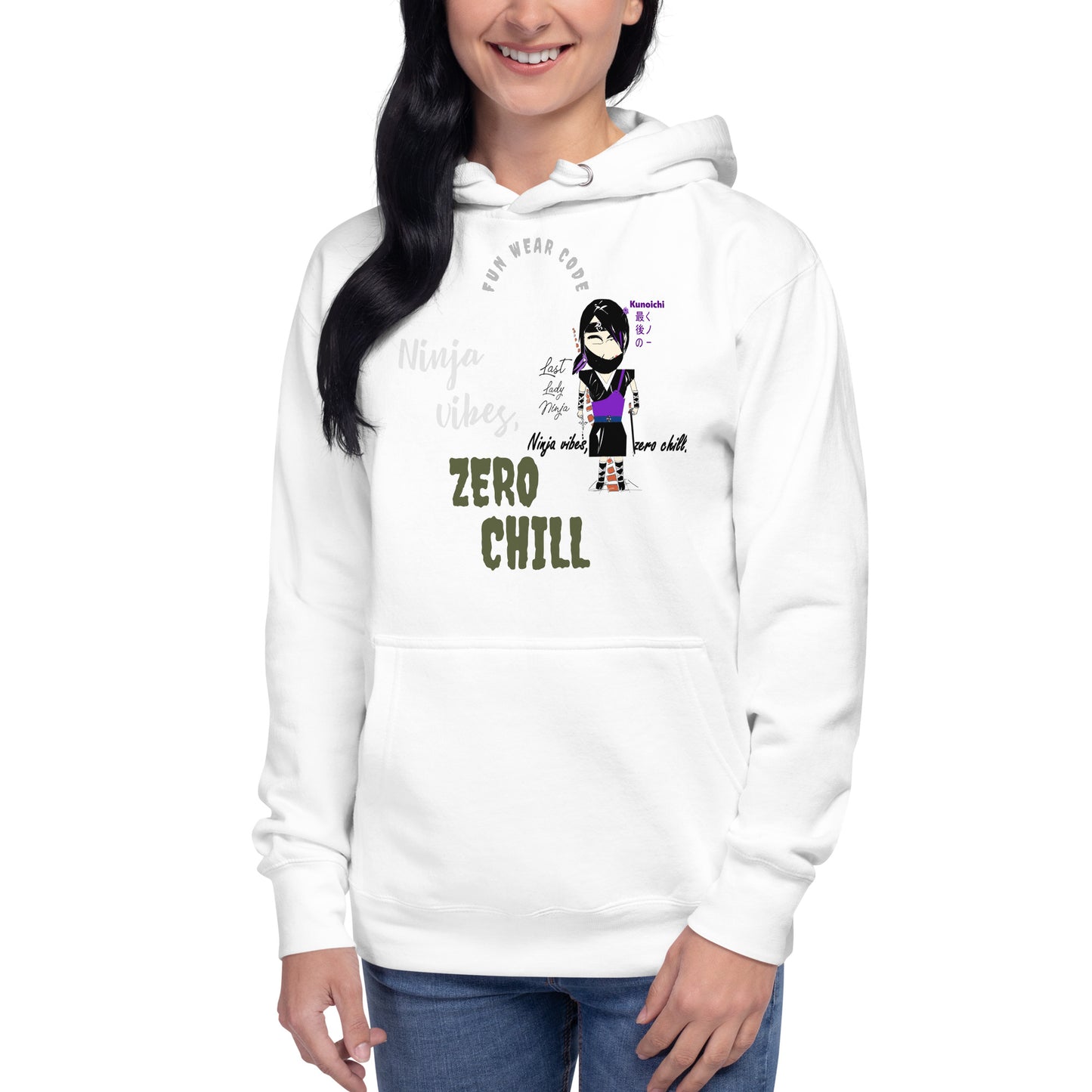 Soft & Warm Pullover Hoodie – Lady Ninja Graphic Design for Women | FunWearCode