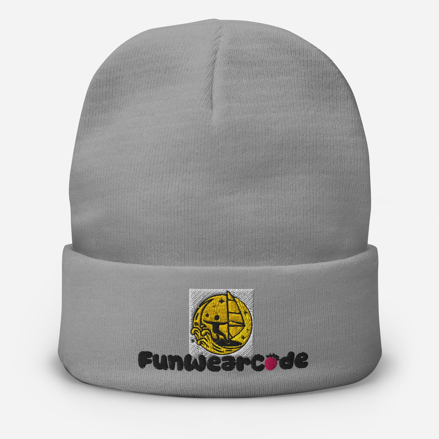 Embroidered Beanie (black font) – Warm & Stylish Knit Hat | FunWearCode