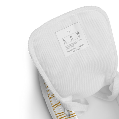 男士高帮帆布鞋 - 忍者系列黄边设计 - 复古街头潮牌男款休闲运动鞋 | 趣穿码