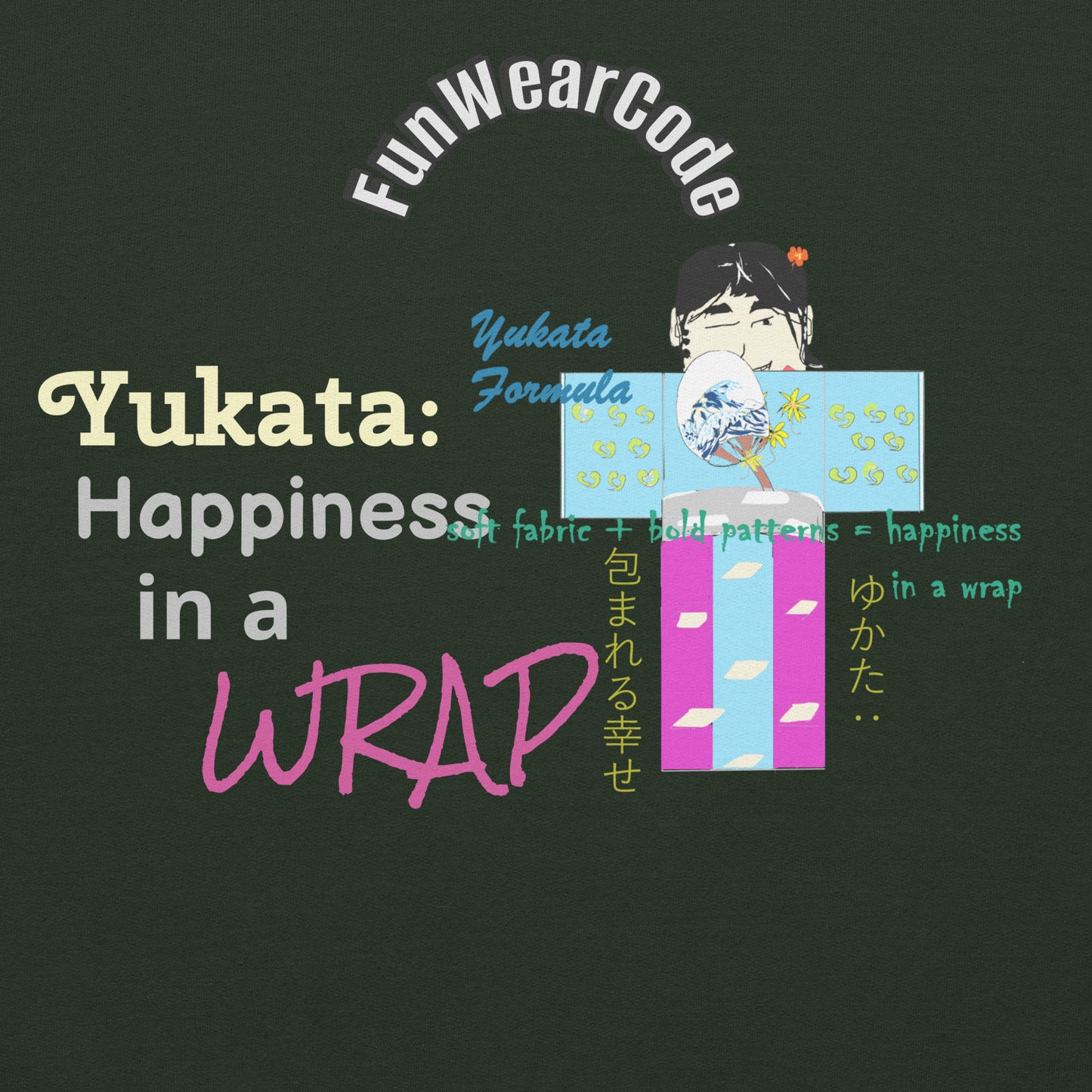 Unisex Japanese Yukata Graphic Hoodie – Fun Japanese Iconic Design | FunWearCode