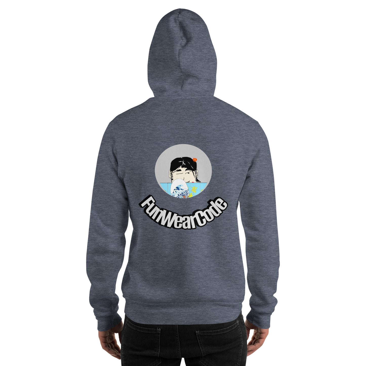 Unisex Japanese Yukata Graphic Hoodie – Fun Japanese Iconic Design | FunWearCode