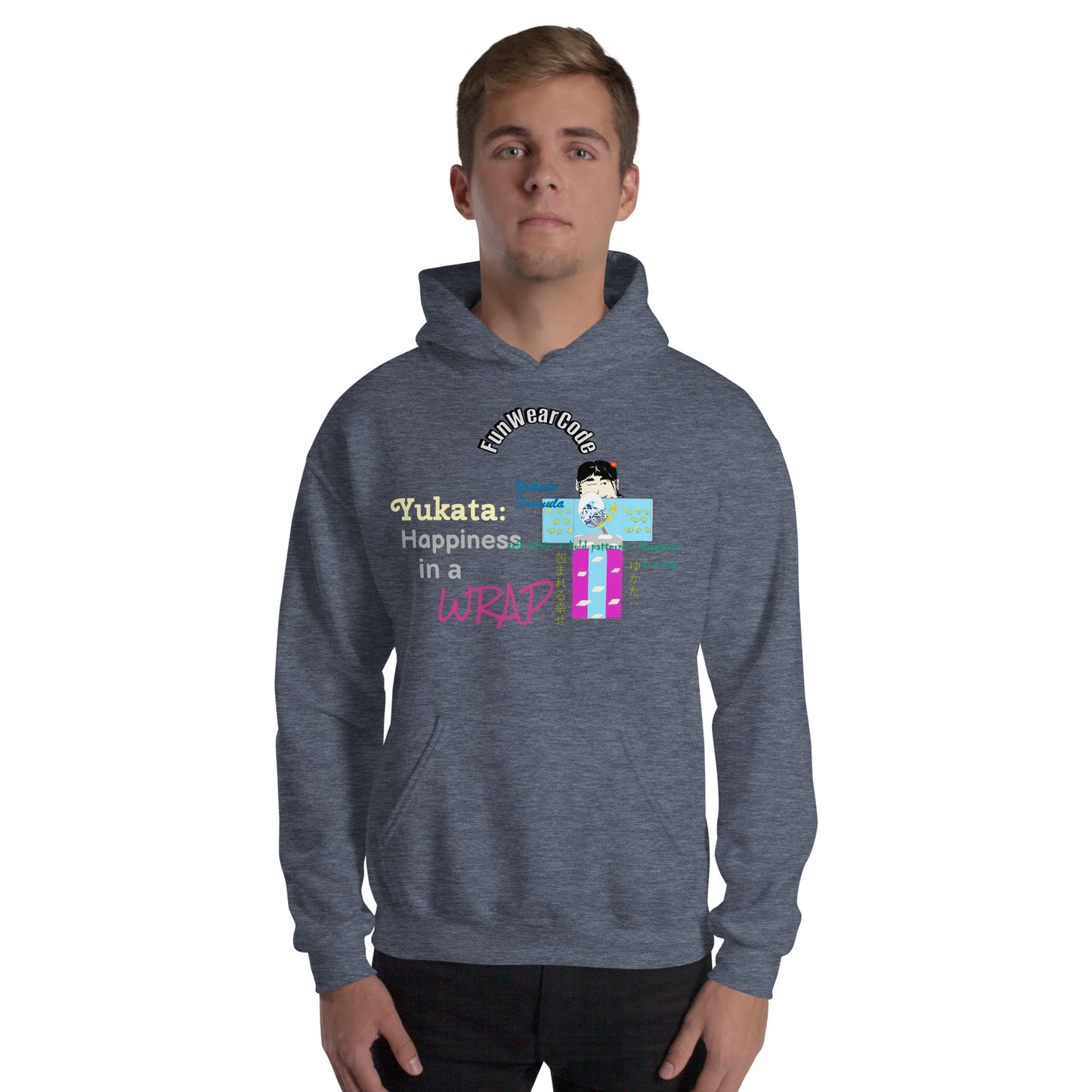 Unisex Japanese Yukata Graphic Hoodie – Fun Japanese Iconic Design | FunWearCode