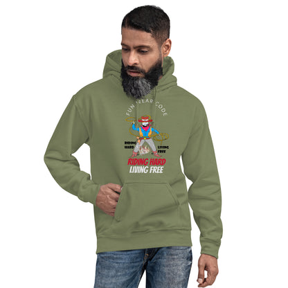 Unisex Cowboy Graphic Hoodie – Vintage Western Style Design | FunWearCode