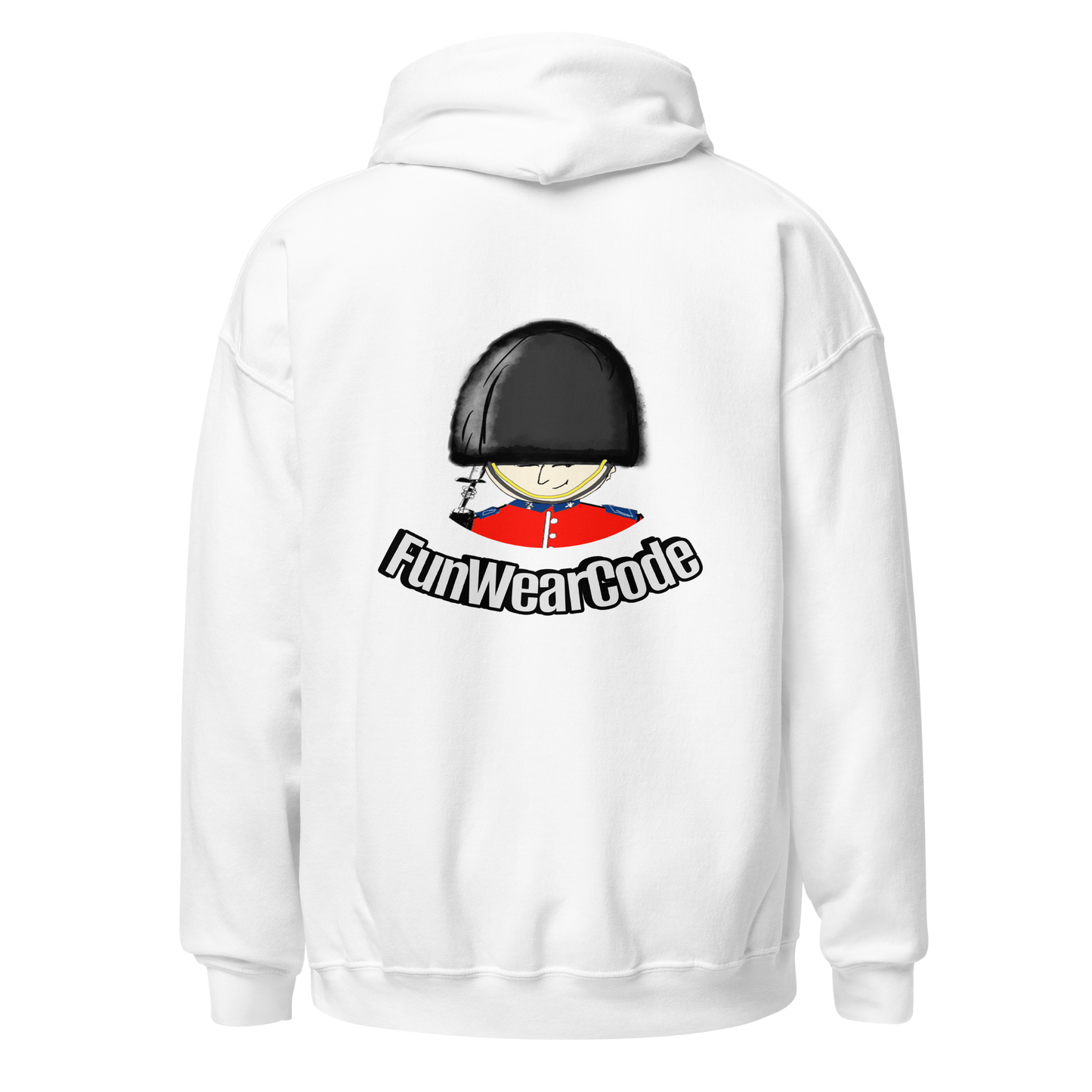 趣味皇家卫兵印花卫衣 - 男女同款宽松连帽衫 - 情侣闺蜜装 - 休闲百搭潮牌 | 趣穿码