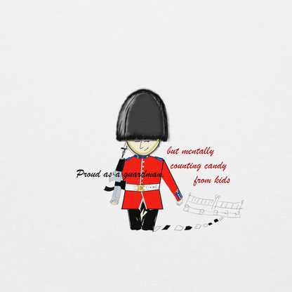 趣味皇家卫兵印花卫衣 - 男女同款宽松连帽衫 - 情侣闺蜜装 - 休闲百搭潮牌 | 趣穿码