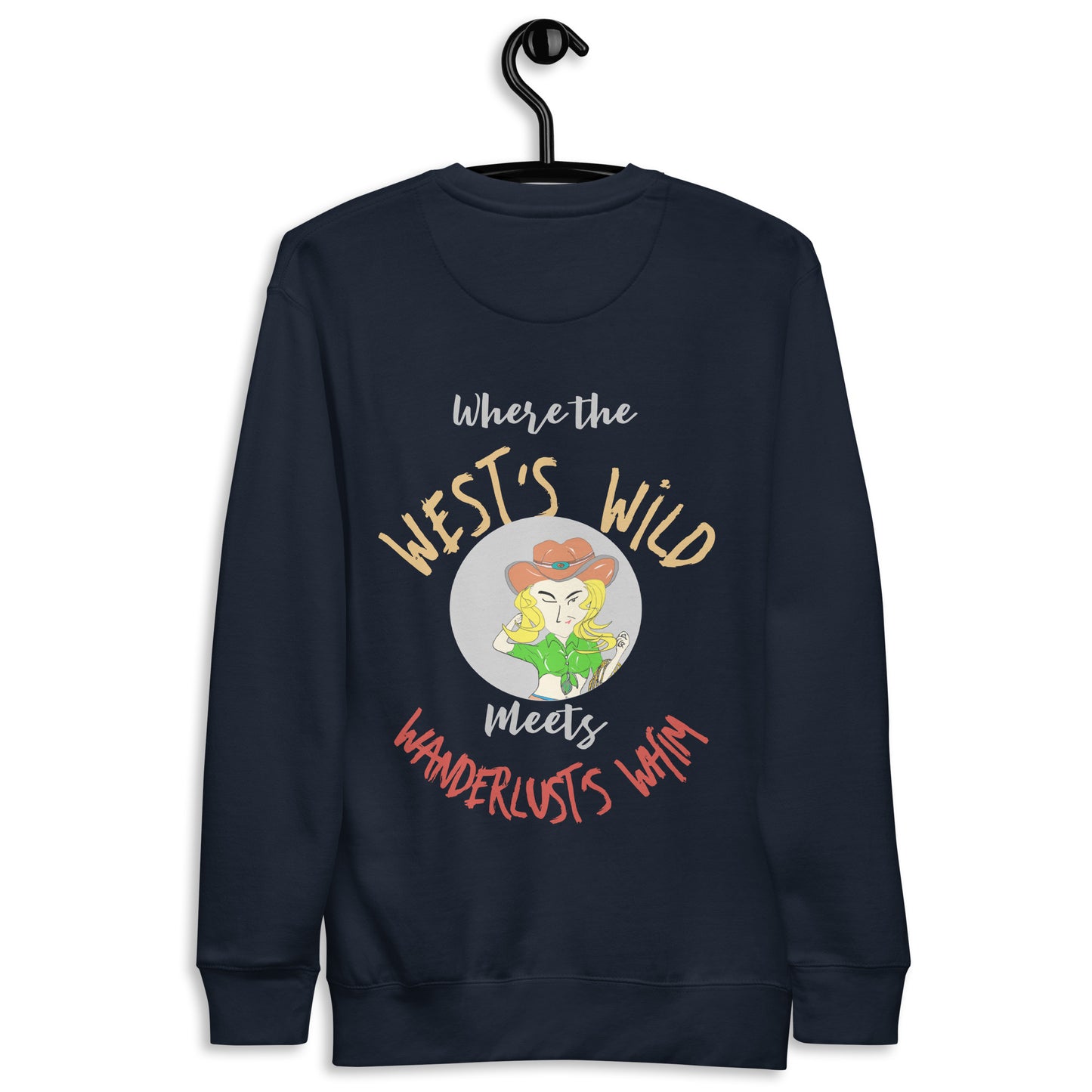 Premium Cozy Long Sleeve T-shirt – Classic Cowgirl Graphic Sweatshirt | FunWearCode