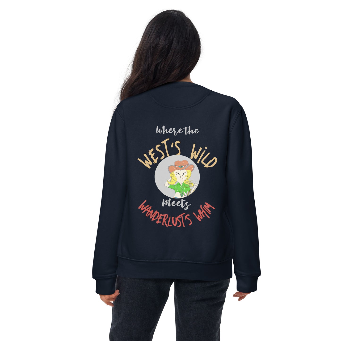 Premium Cozy Long Sleeve T-shirt – Classic Cowgirl Graphic Sweatshirt | FunWearCode