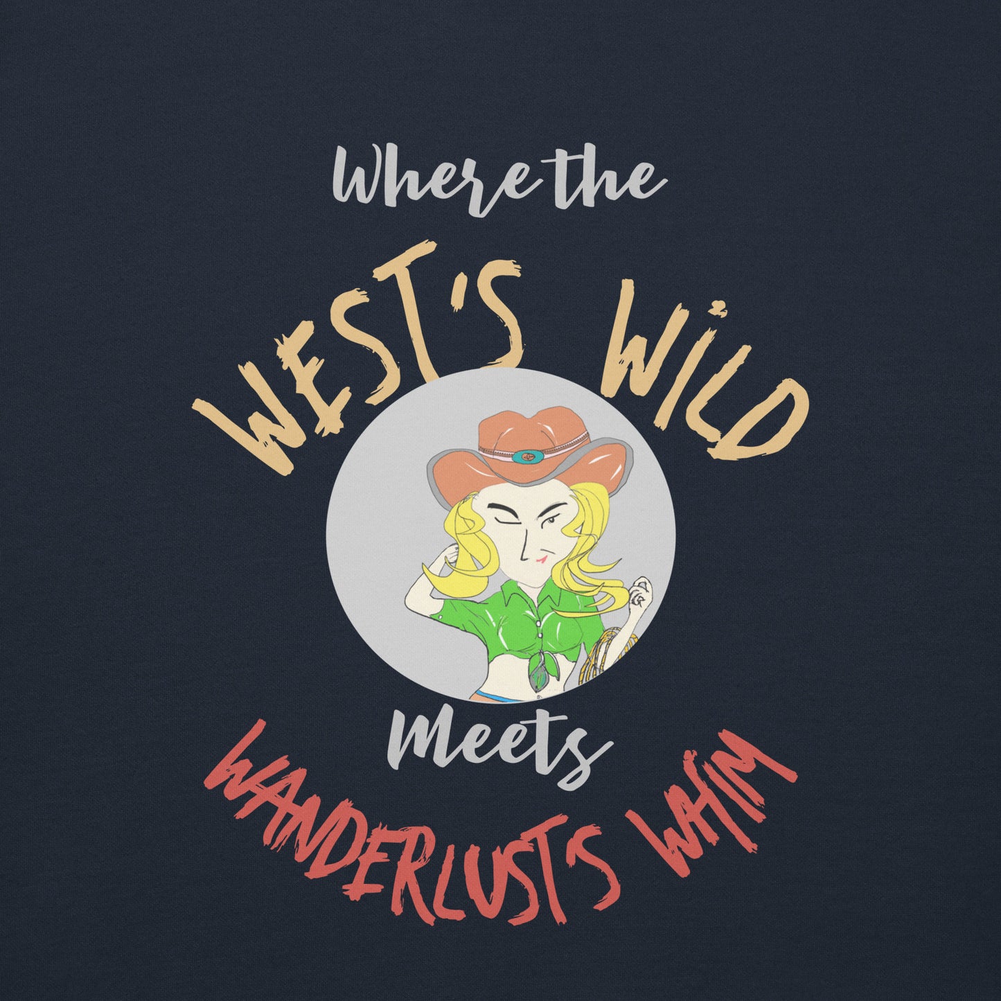 Premium Cozy Long Sleeve T-shirt – Classic Cowgirl Graphic Sweatshirt | FunWearCode