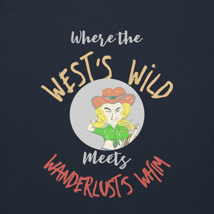 Premium Cozy Long Sleeve T-shirt – Classic Cowgirl Graphic Sweatshirt | FunWearCode