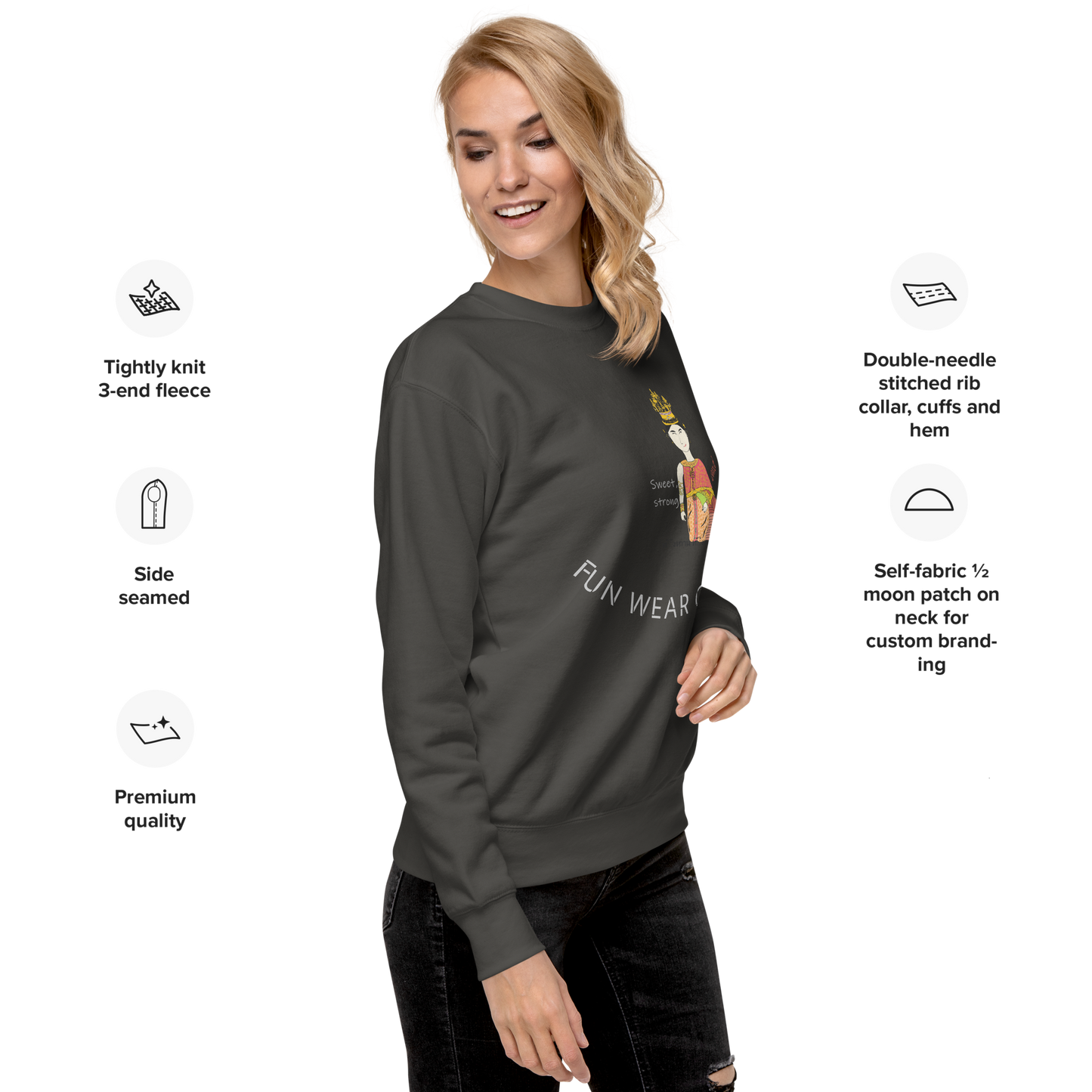 Premium Long Sleeve T-Shirt - Playful Thai Woman Graphic Tee | FunWearCode