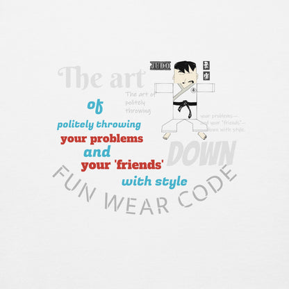 Judo Theme Long Sleeve Tee – Fun Martial Arts Shirt | FunWearCode