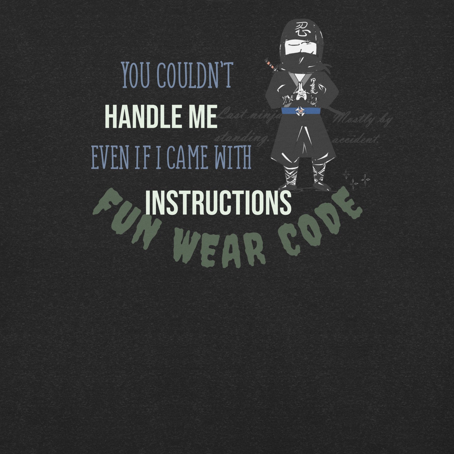 Playful Ninja Theme  T-Shirt – Japanese Martial Arts Iconic Tee | FunWearCode