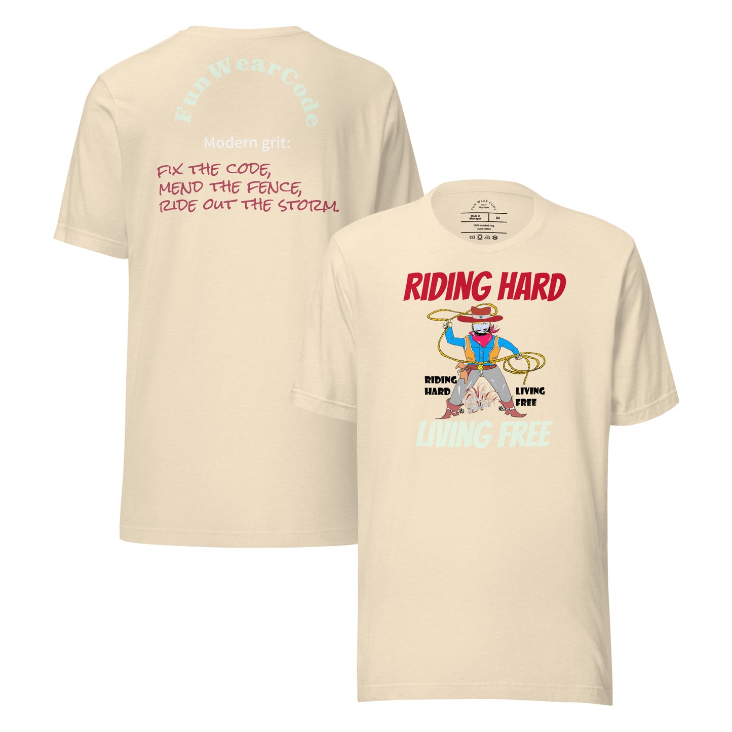 Cowboy Graphic Tee – Vintage Western Style T-Shirt | FunWearCode