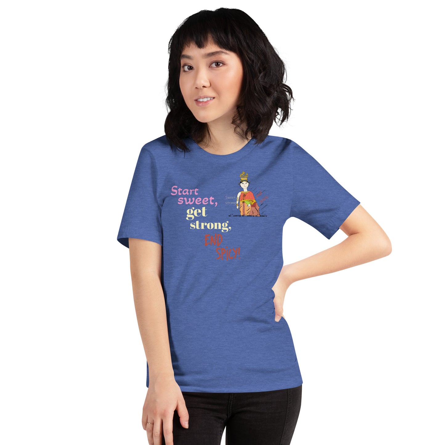 Fun Softstyle T-Shirt - Playful Thai Lady Graphic Tee | FunWearCode
