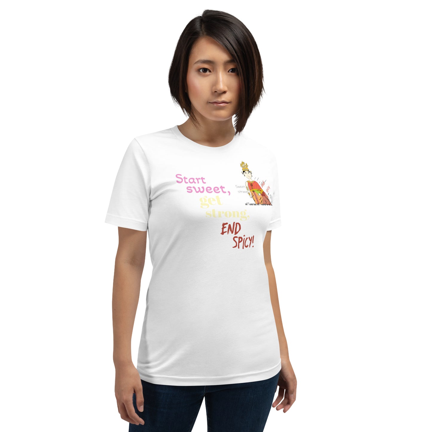 Fun Softstyle T-Shirt - Playful Thai Lady Graphic Tee | FunWearCode