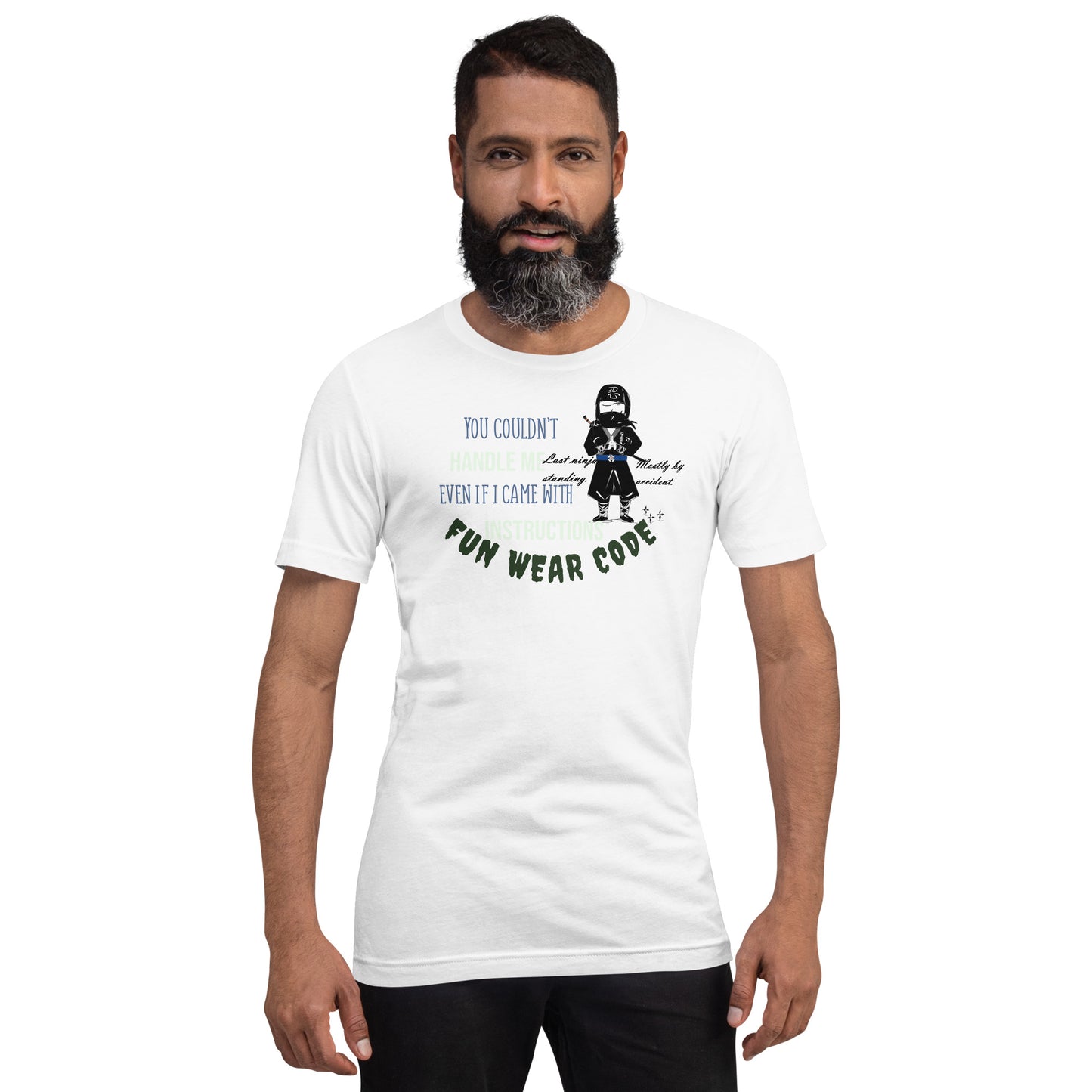 Playful Ninja Theme  T-Shirt – Japanese Martial Arts Iconic Tee | FunWearCode