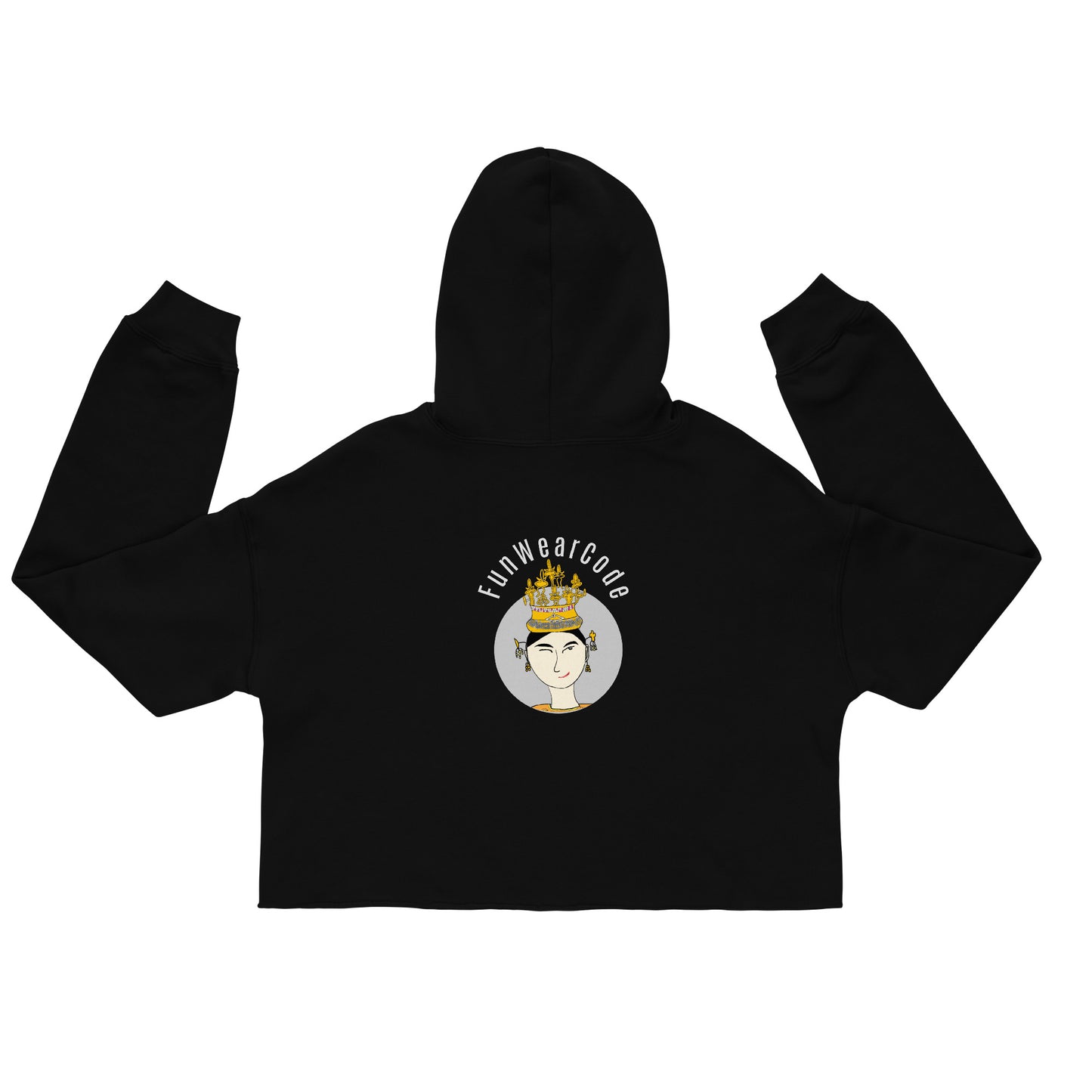 潮流舒适女士短款连帽衫 —— 玩趣醒目泰国标志性设计 | FunWearCode