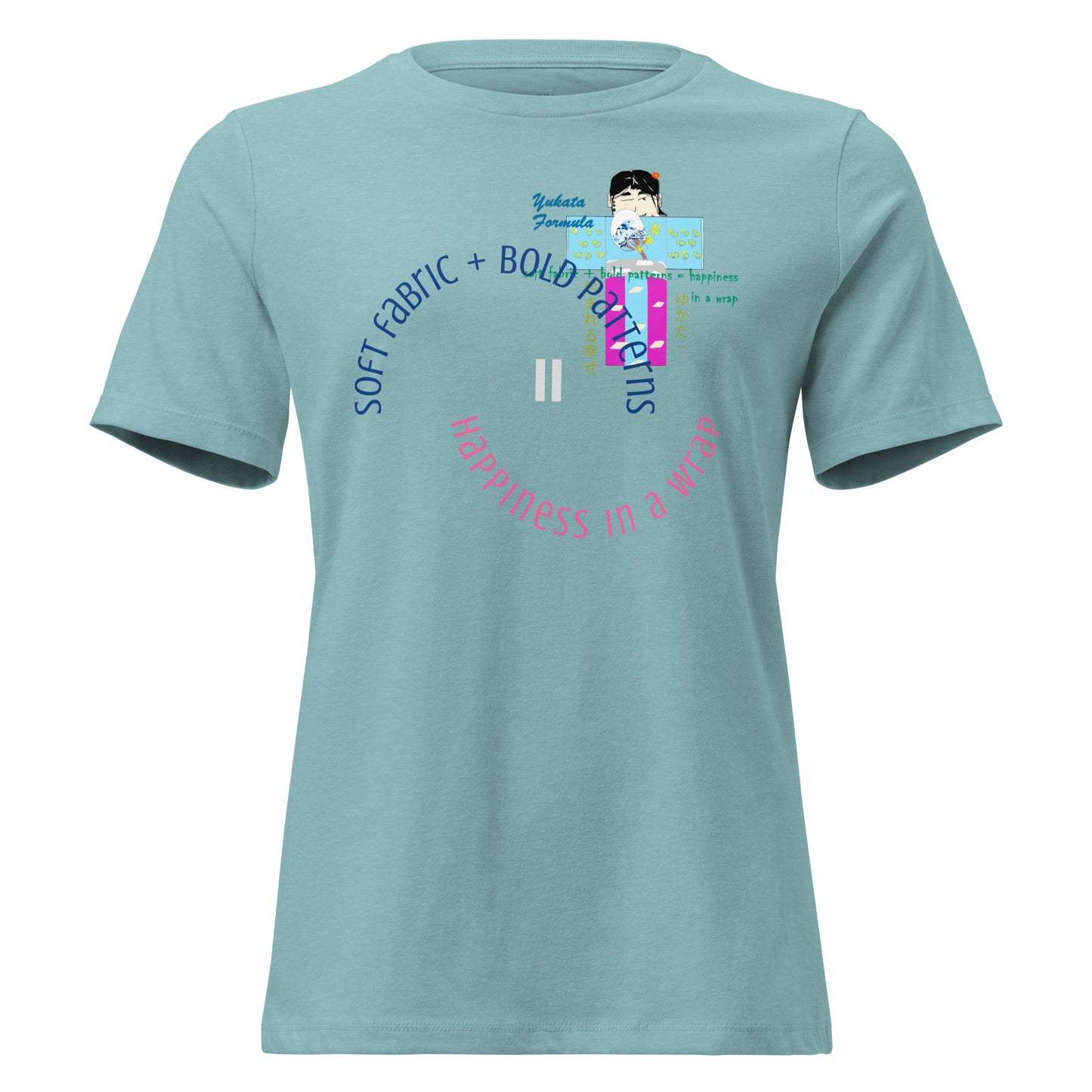 女士浴衣T恤 - 日系宽松和风上衣 - 软糯修身显瘦慵懒风休闲Tee | 趣穿码