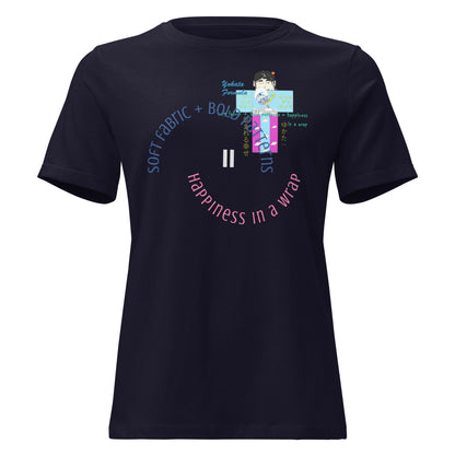 女士浴衣T恤 - 日系宽松和风上衣 - 软糯修身显瘦慵懒风休闲Tee | 趣穿码