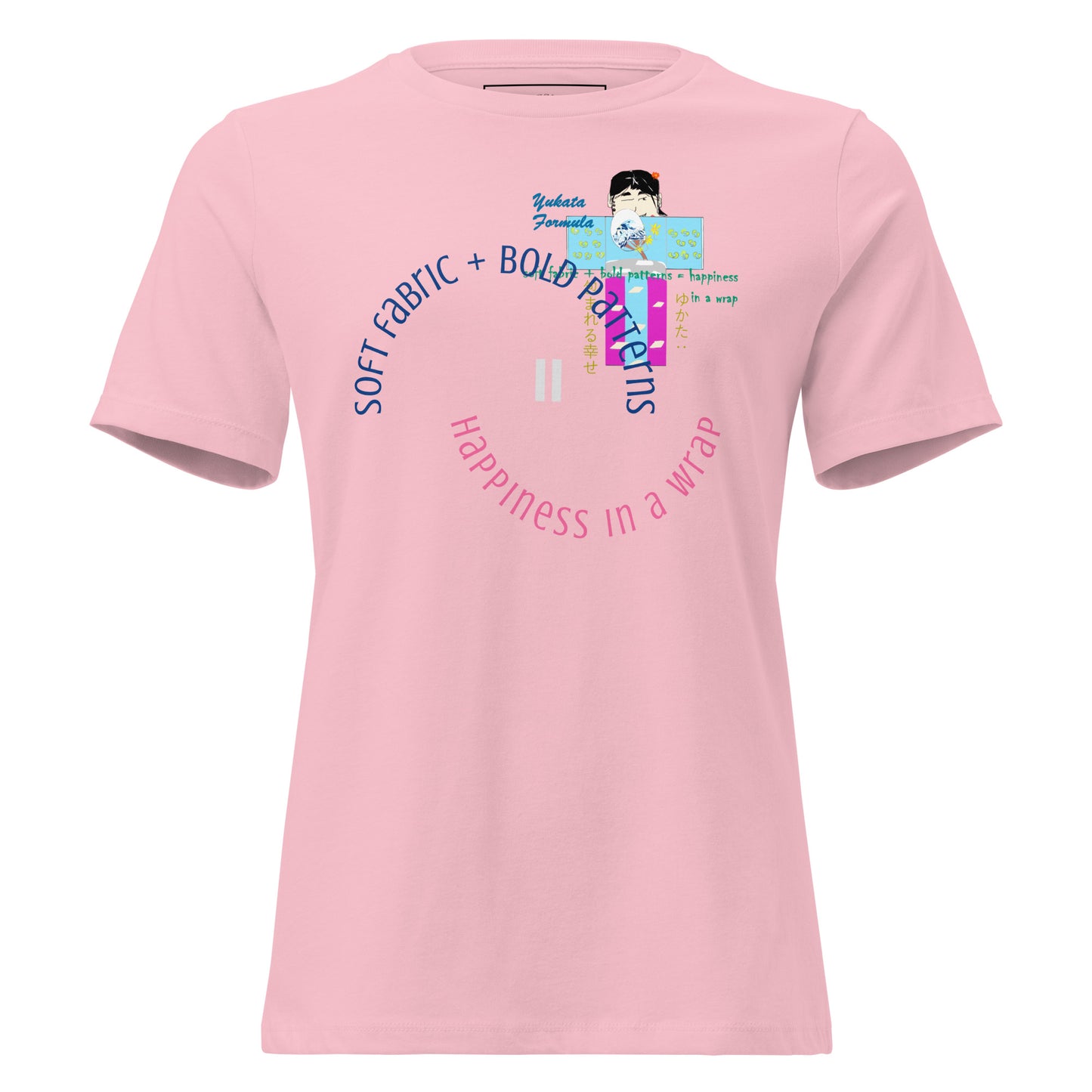 女士浴衣T恤 - 日系宽松和风上衣 - 软糯修身显瘦慵懒风休闲Tee | 趣穿码